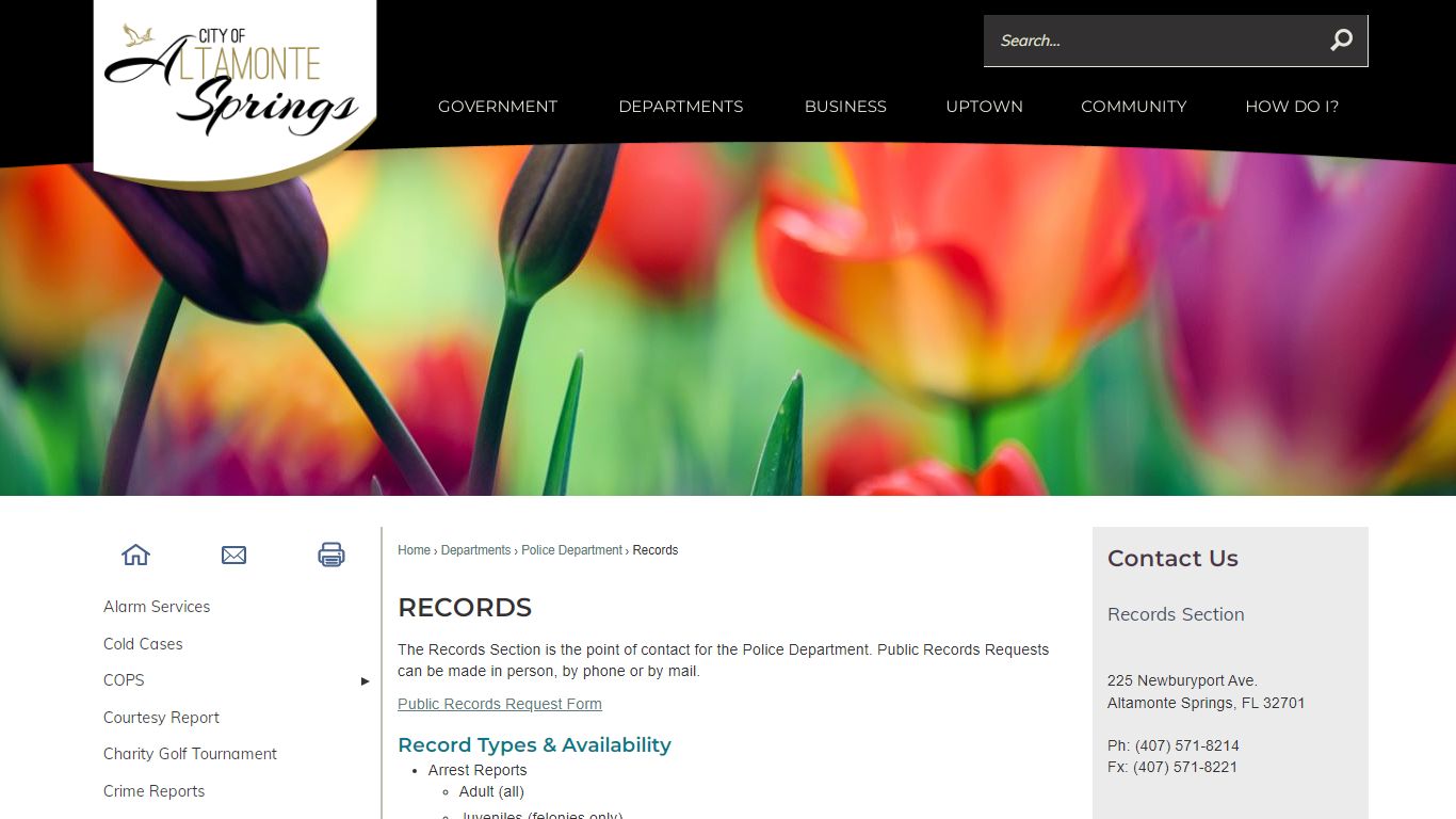 Records | Altamonte Springs, FL - Official Website