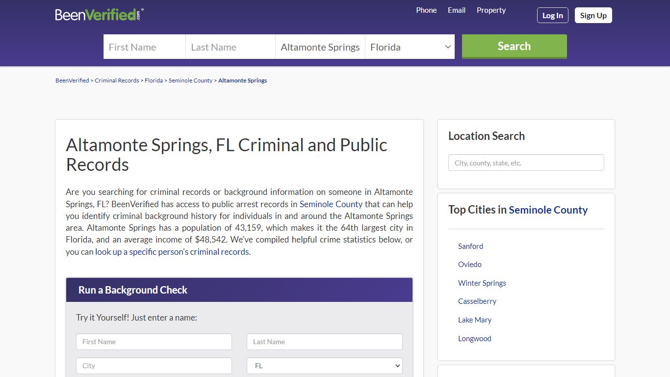 Altamonte Springs Public Records (FL) - Court & Criminal ...